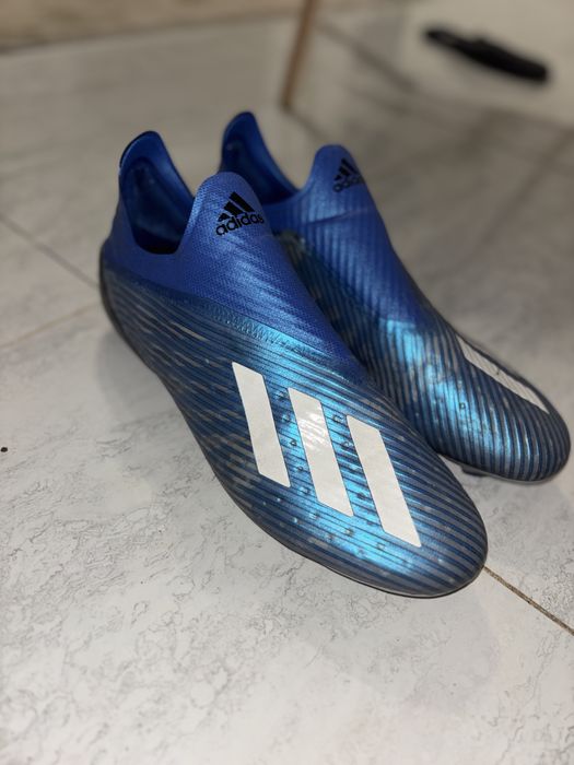Ghete fotbal Adidas X 19+ FG elite | Laceless | Marimea 47 1/3 | Albastru