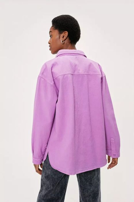 Женская джинсовая рубашка 100% хлопок свободного кроя бренд Nasty Girl