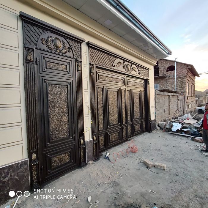 Дарвоза boyash  покраска ворота решётка навес Аква бояш