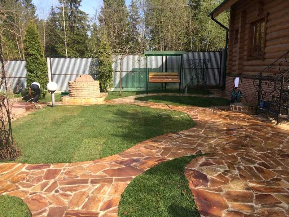 Плитняк для бордюров и границ клумб