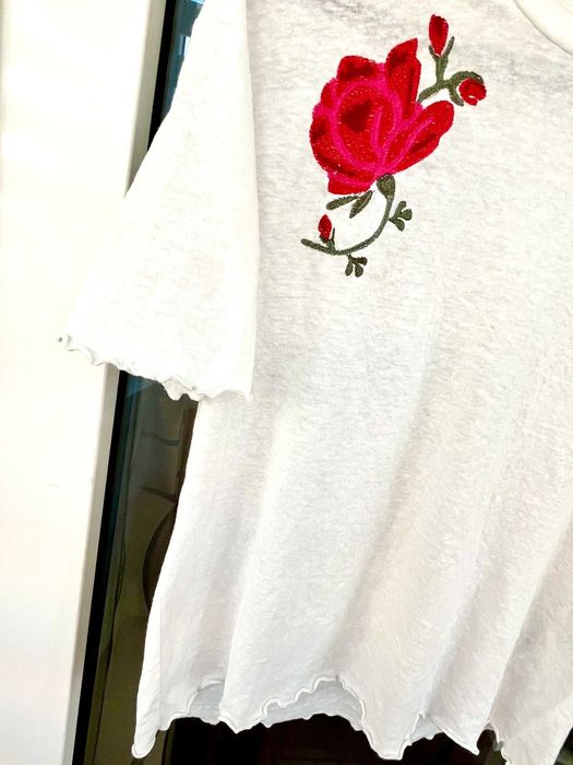 Bluza maneca scurta alba Jacqueline de Yong