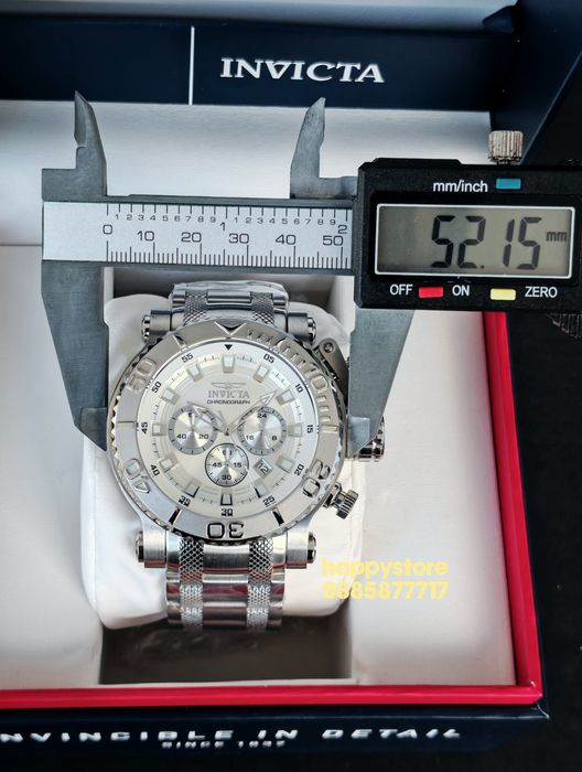 INVICTA Chrono Full metal Silver 52 mm, Инвикта нов ръчен часовник