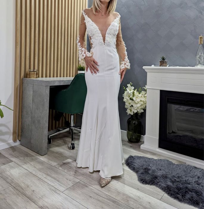 Rochie de mireasa 2 in 1, nou-nouta, XS-S