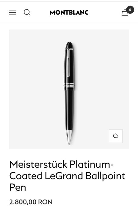 Pix MontBlanc Ballpoint LeGrand Platinum