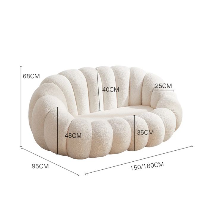 Canapea boucle Embrace Bubble Pumpkin