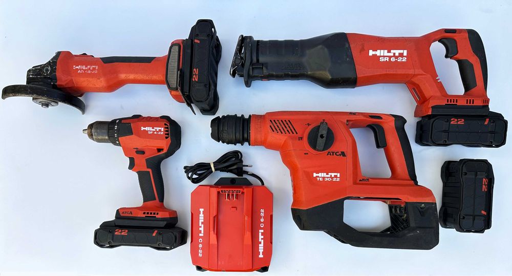 Hilti Nuron - Безчетков сет от винтоверт, перфоратор и саблен трион