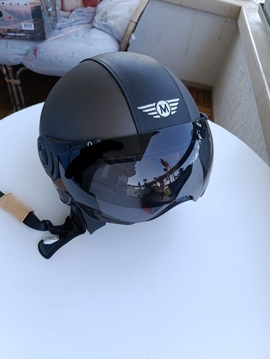 Мото каска MOTO Helmets H44 Vintage Titan, размер L, като нова