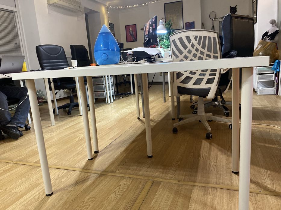 Столы Линнмон Икеа Адильс (Белые и черные)