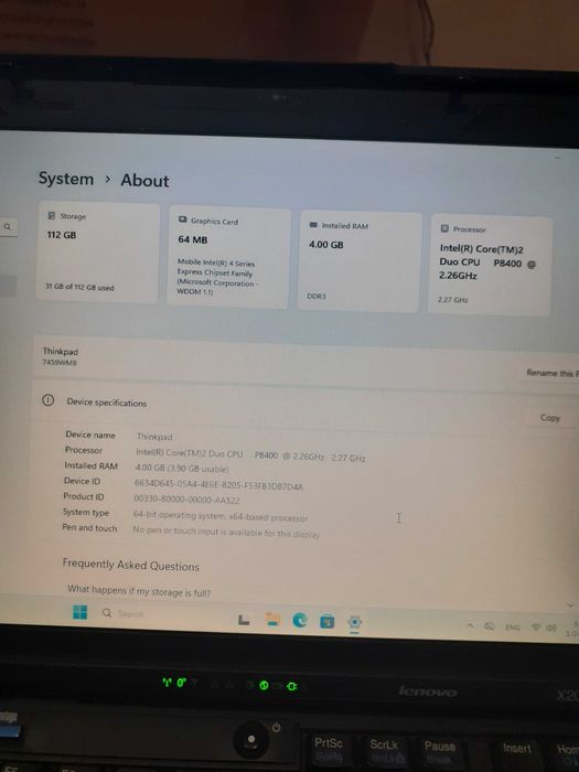 Lenovo Thinkpad x200