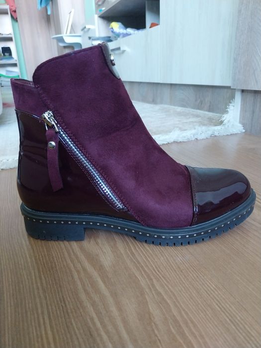 Дамски боти Tendenz цвят Бордо