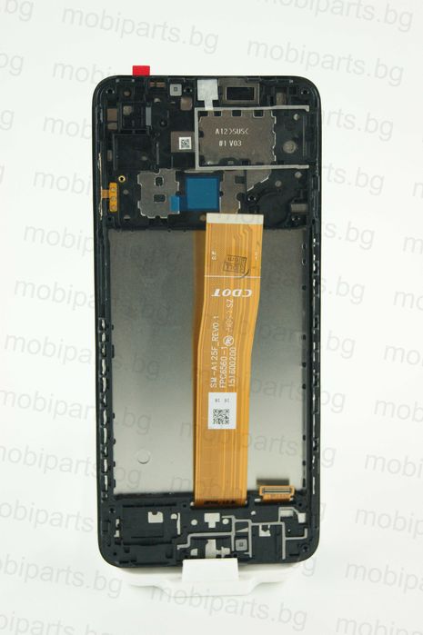 Оригинален дисплей Service Pack Box за Samsung A12 с рамка
