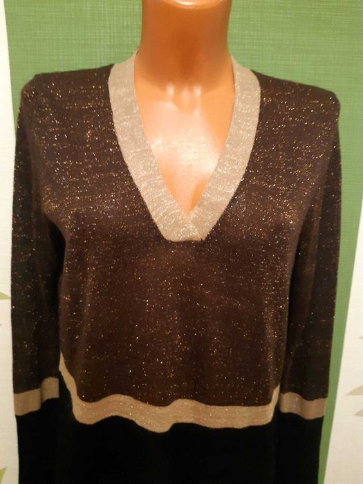 Bluză Mango, marimea M, culoare negru, maro