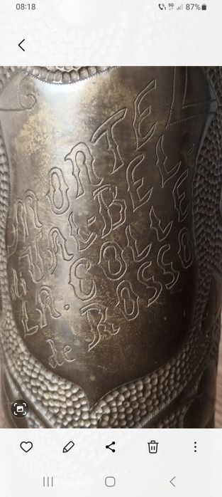 Trench art WWI – obuz Berndorfer 8 cm, front italian (Valbella)