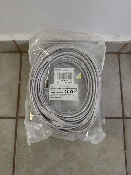 Cablu Ethernet RJ45 STP Cat 8 40Gbps 2000MHz,modem router switch -20m-