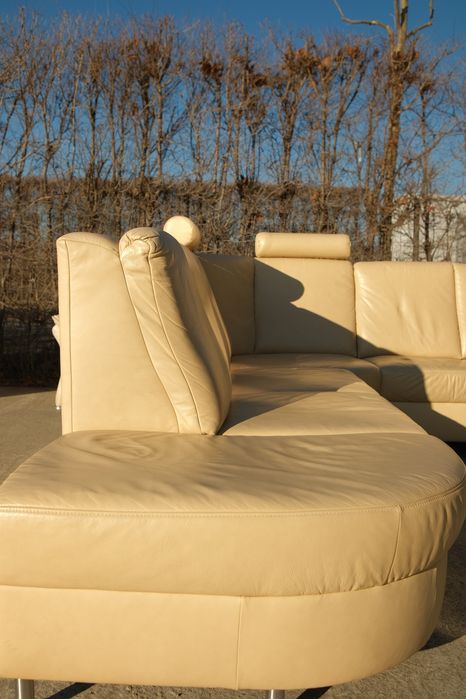 Colțar din piele ~ Crem cald