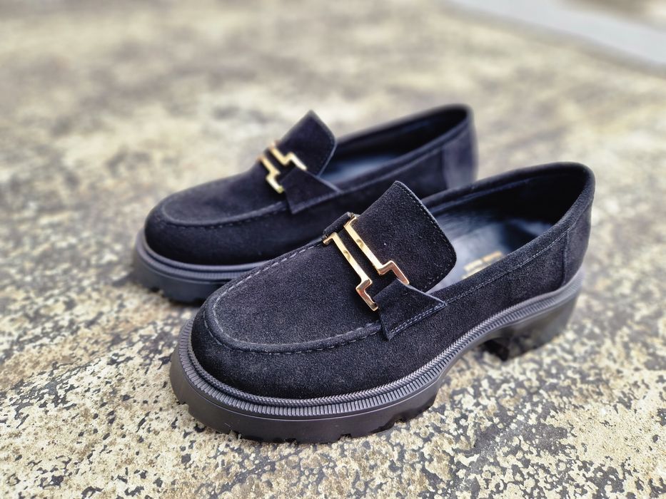 Дамски мокасини естествен велур 39 номер