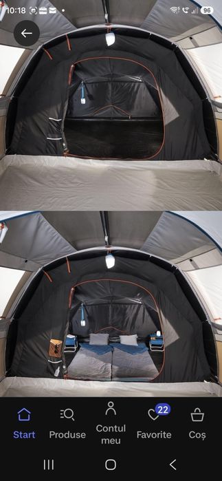 Cort camping gonflabil 4 persoane Air seconds, Nou, Decathlon