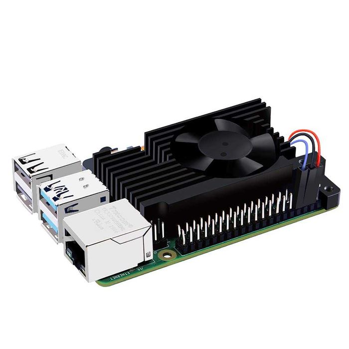 Cooler aluminiu GeeekPi ventilator PWM Raspberry Pi 4 B,Armor Lite