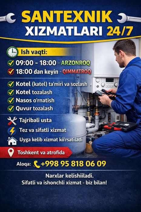 Usta Santexnik xizmati  сантехник хизмати