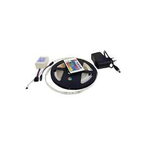 Banda led rgb 5m, transformator, telecomanda
