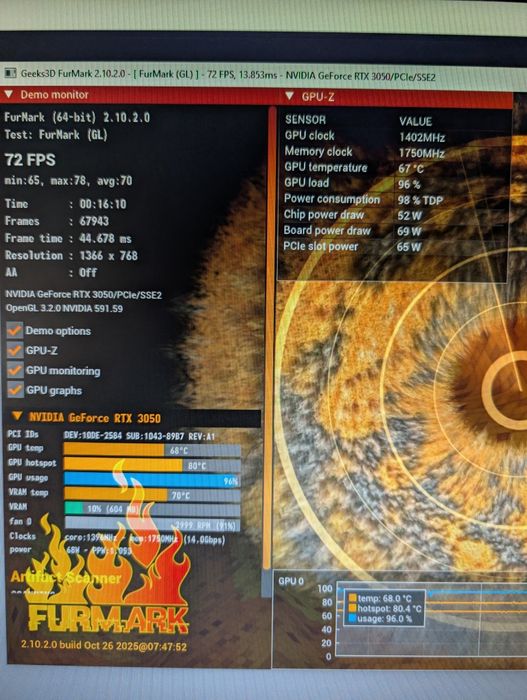 RTX 3050 Asus în stare perfecta