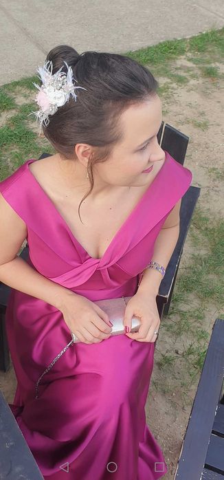 Vand rochie eleganta nr 38,din tafta elastica, culoare magenta/fucsia