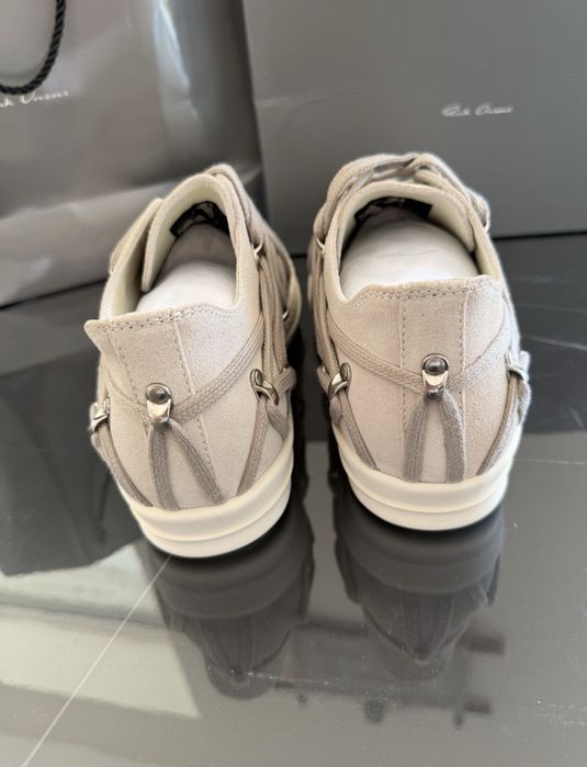 Rick Owens Hollywood megalace suede sneakers