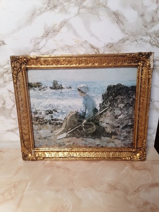 Tablou vechi Pescarita, de Nicolae Grigorescu.