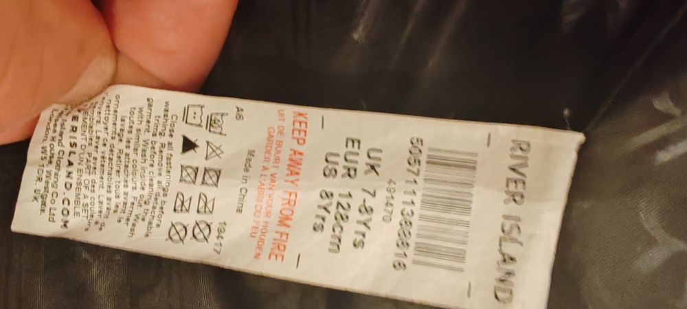 Geaca , haină fetiță RIVER ISLAND. 7-8 ani  128 cm Superbă !