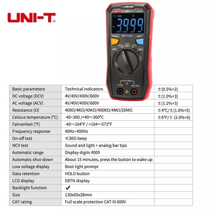 Мультиметр UNI-T. UT60S.   UT60BT.   UT123.