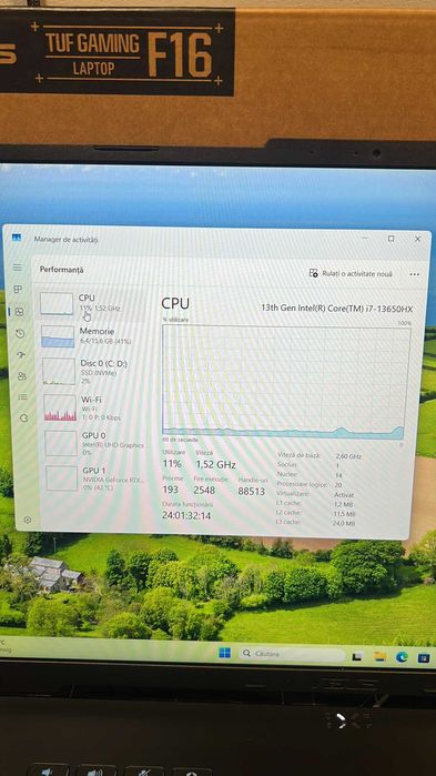 Laptop Gaming ASUS F16 / I7 Gen.13 / 16 GB RAM DDR5 / RTX 4060 / Garantie * Krom Amanet Margeanului *
