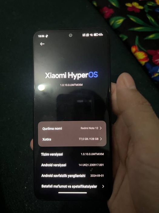 Redmi  not 12 kafolade bilan