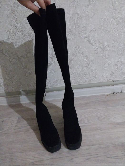 Замшевые сапоги 37 размер