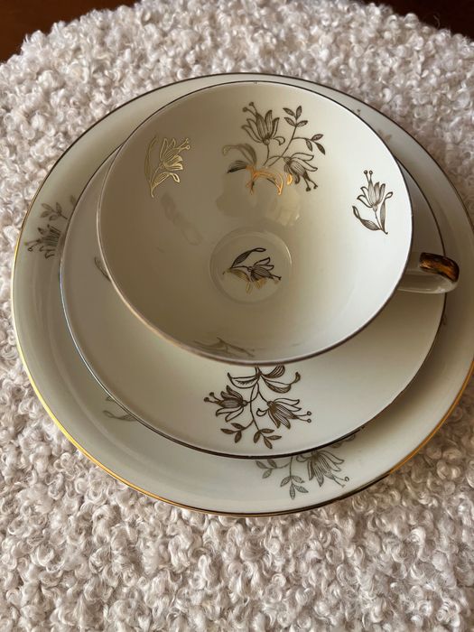 Троен баварски порцеланов сет, чаша за чай/кафе