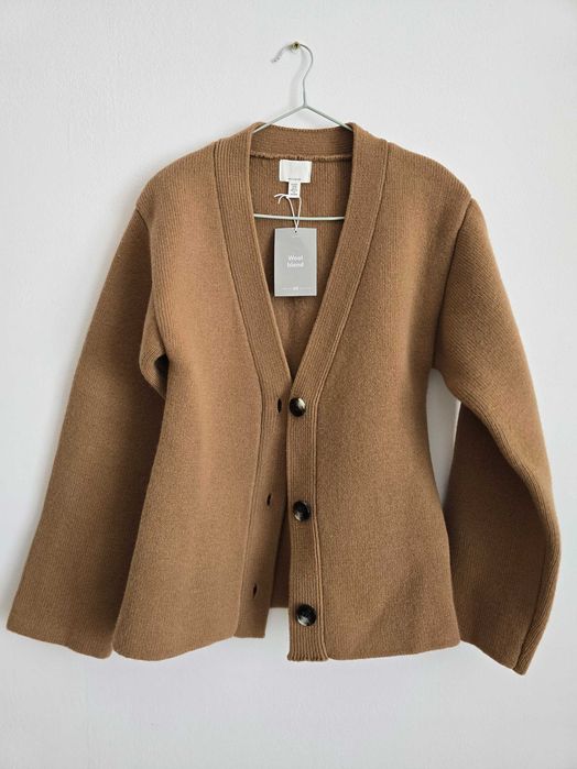 100% lână Cardigan scurt / Bluza  de lână groasă