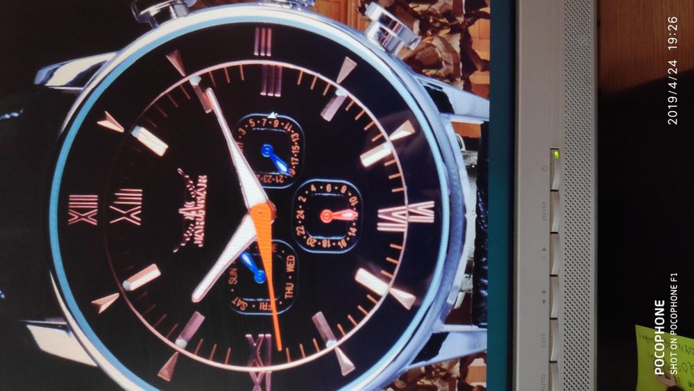 JARAGAR 3 Dial Display Classic Luminous Hands Curea din piele