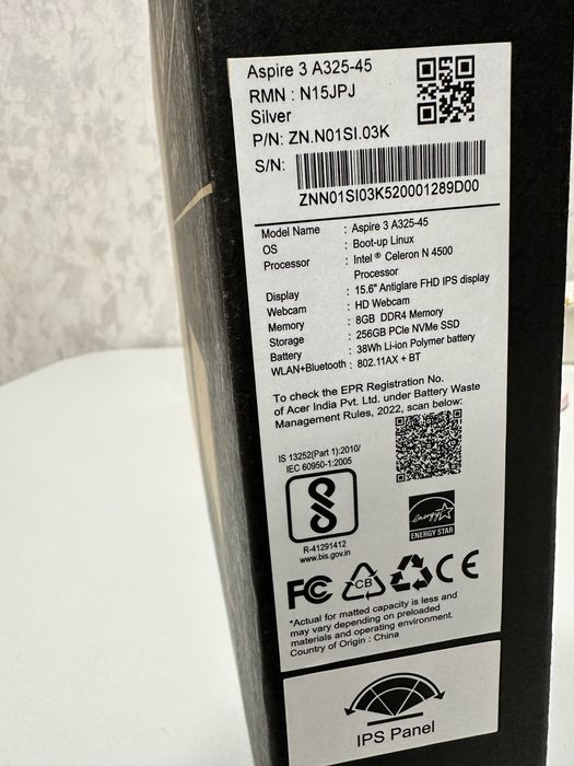 Продам ноутбук acer aspire 3