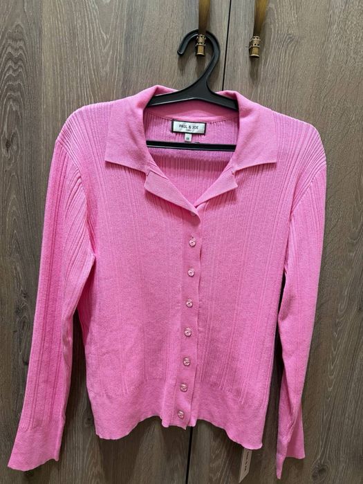 Кофта лапша.корейского бренда для Европы.размер розовая M синяя L