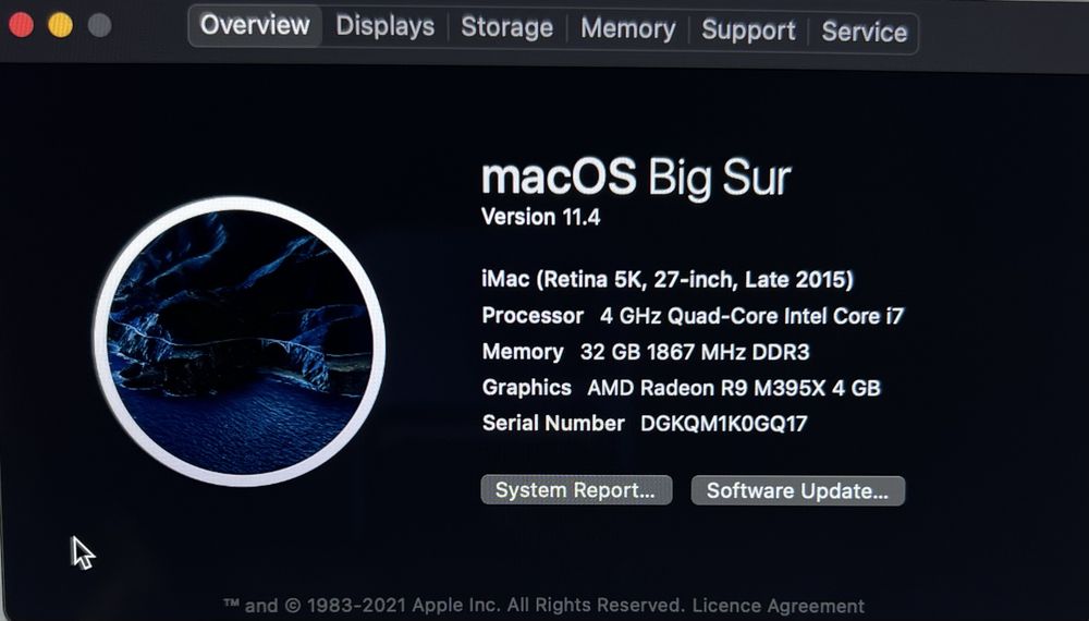 iMac Retina 5K / 27 inch / i7 / 3 TB/ 32 GB RAM / AMD Radeon R9 4GB /