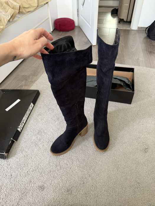 Ботуши чизми естествен велур