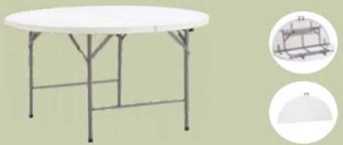 masa rotunda pliabila evenimente/petreceri HDPE 150/ 180cm 10-12 pers