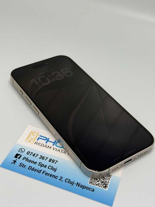 iPhone 15 Pro 128 100%- Din magazin,cu garantie! RATE TBI !