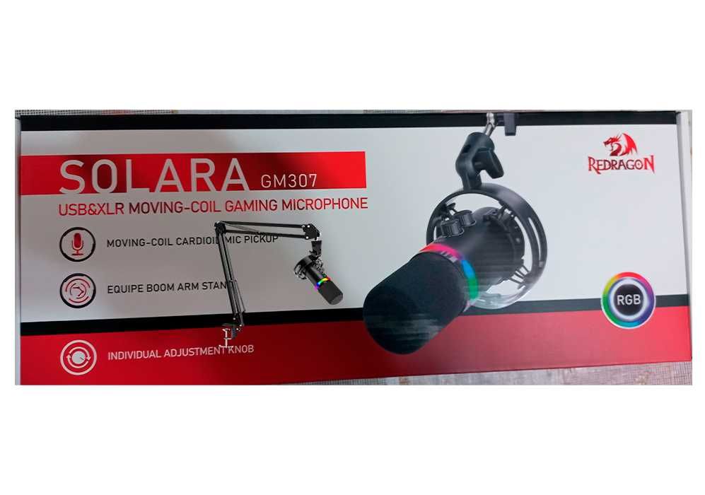 Redragon SOLARA GM307  игровой стрим микрофон со стойкой