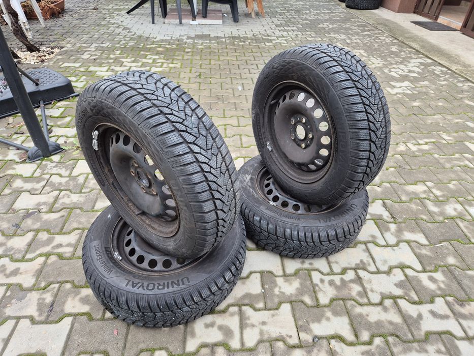 Jante R15 5x112 cu anvelope iarna 195/65R15 foarte bune