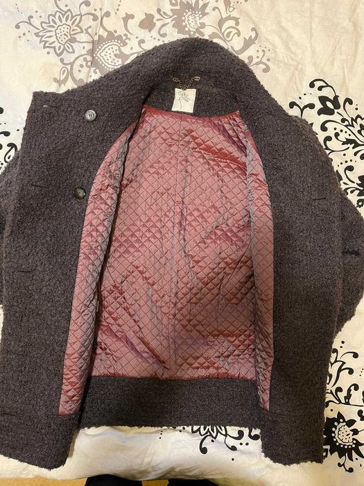 Scurtă stofă boucle 100% lână