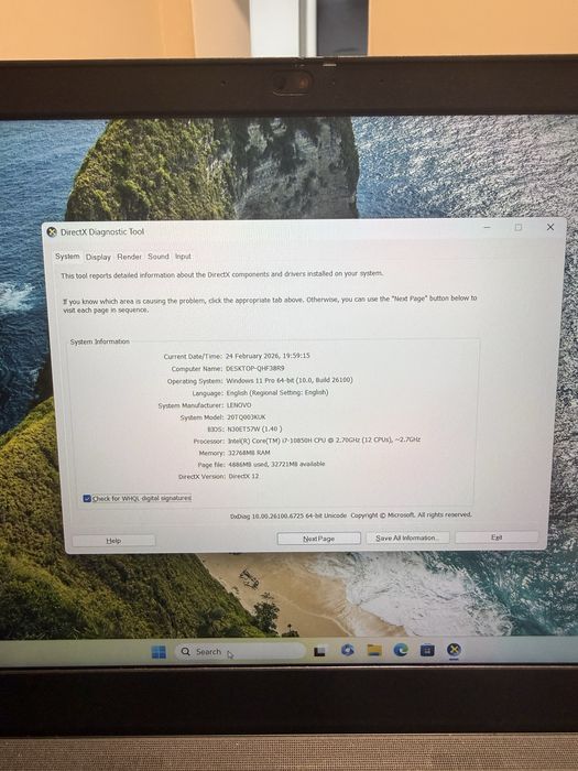 Lenovo Thinkpad P15V 20TQ003KUK