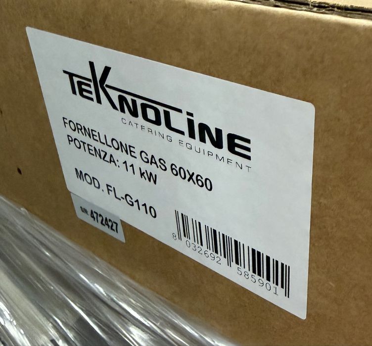 Професионален газов котлон TEKNOLINE 60x60