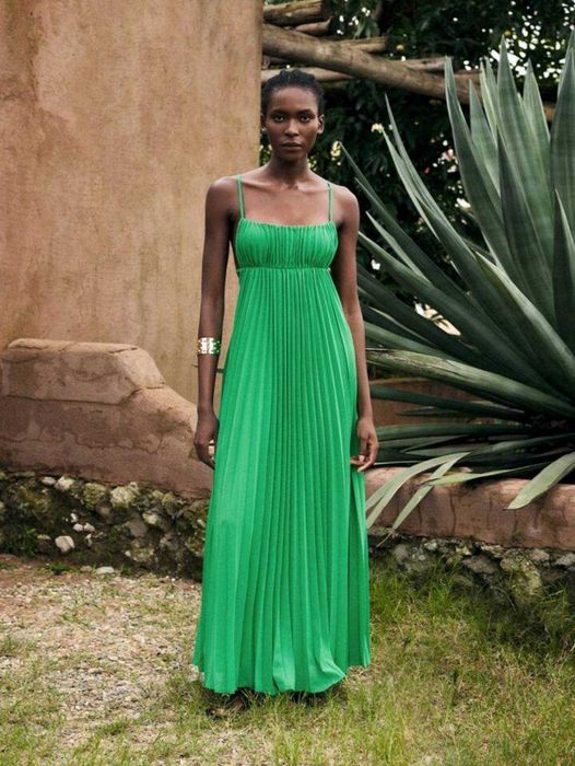 Дълга плисирана рокля Shein