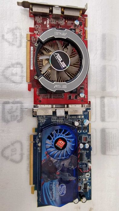 2 x ATI HD3650 256MB DDR3 подходящи за ретро Crosfire  конфигурация