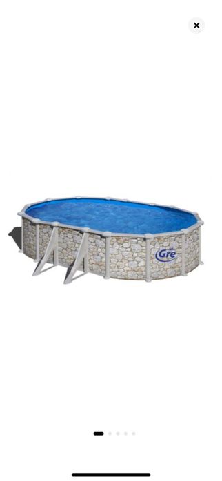 Vand piscina supraterana 6.1x3,75x1.32m gre completa